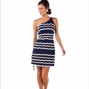 Lilly Pulitzer  Blue One Shoulder Dress